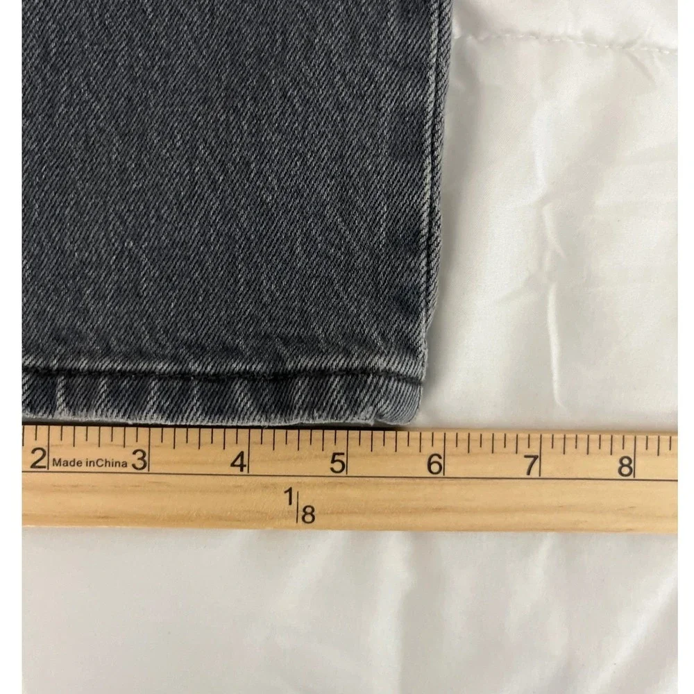 Levi's‎ Premium 501s Skinny Jeans Black Distressed Faded Look Denim Womens 27